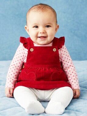 NWT Carter's "Sweet Love" 3-Pc Jumper Set – Perfect 4-Red/Pink Hearts - 3 months